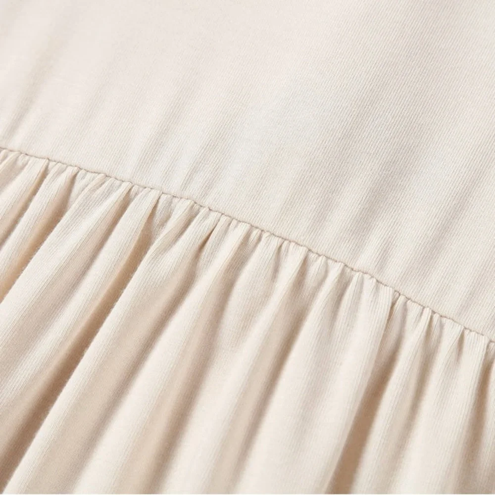 Cream Bamboo Sleeveless Buttoned Jumpsuit
